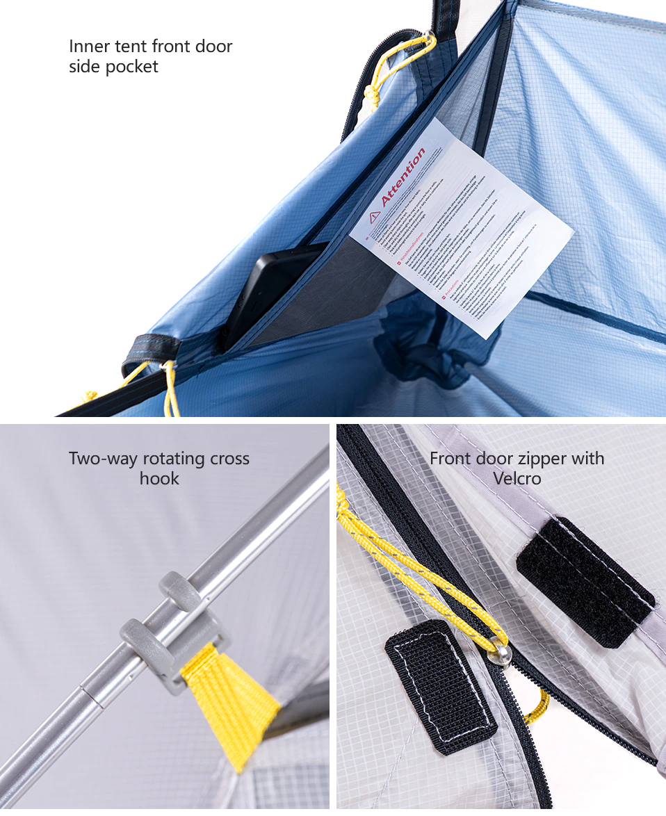 Cheap Goat Tents  CloudUp Wing 2 Person 15D Nylon Double layer Tent Outdoor Camping Sun Protection Rainproof Portable Ultralight Tent Tents 